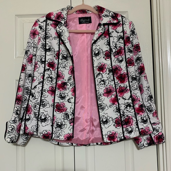 Giancarlo Ferrari Jackets & Blazers - Giancarlo Ferrari Blazer Pink Floral Size 6 Pink
